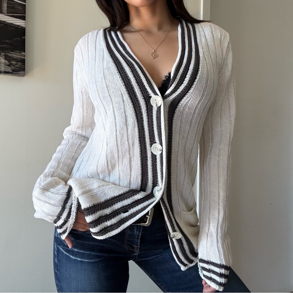 Armani Collezioni Knit Cardigan – Made in Italy Minimalist